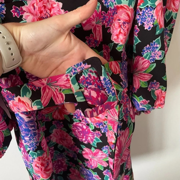 Zara Puffy Sleeve Belted Floral Mini Dress Bloggers  Fav Sz XS - Picture 8 of 12